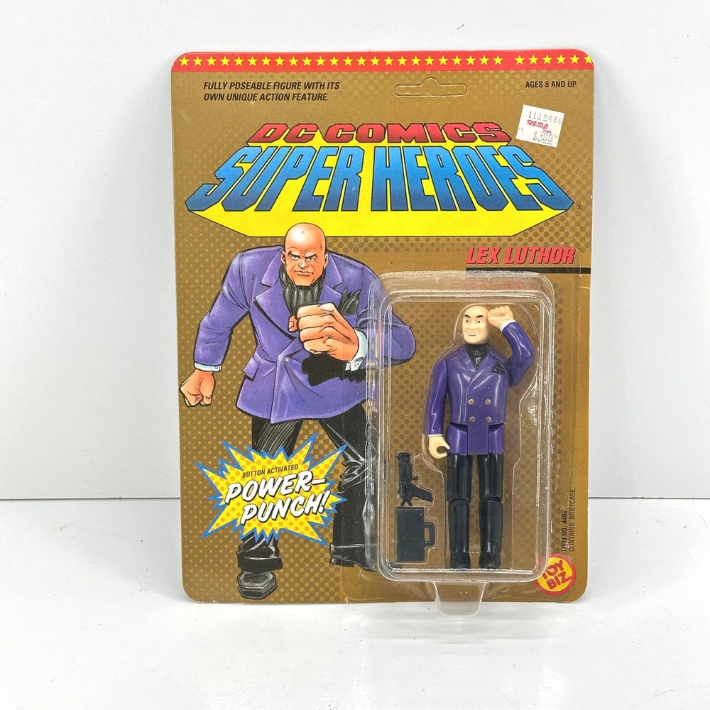 Lex Luthor Action Figure Toy Biz DC Comics Super Heroes 5" 1989 MOC Unpunched